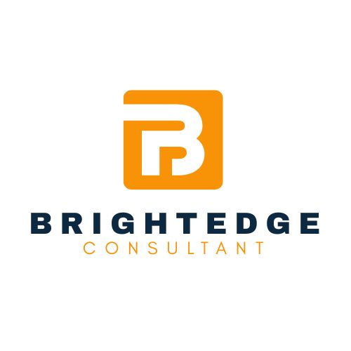 Orange Black Simple Consultant Logo